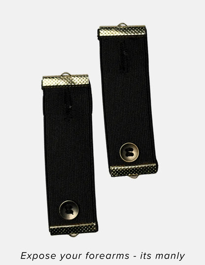 Black Cuff Holders for Men's Formal Single Cuff Shirts | Dignity | Product Detail View