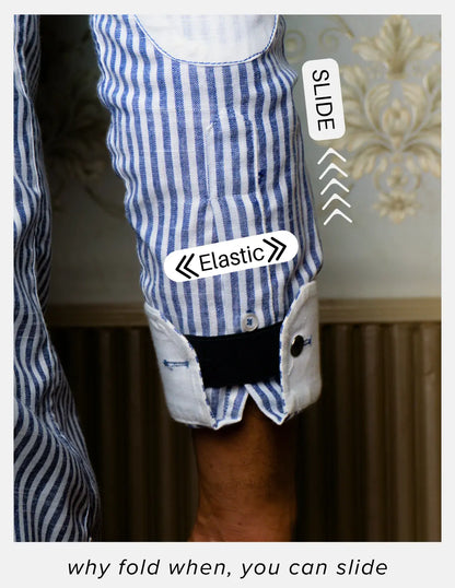 Cuff Holders for Men's Formal Shirts | Dignity | Slide Instead of Folding View