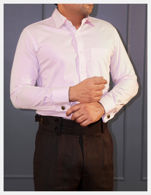 Non Iron Solid Cotton Silk Formal Shirt
