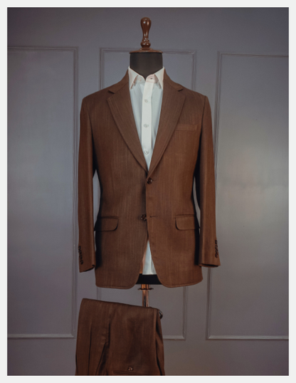 Single Breasted Double Button Khadi Suit