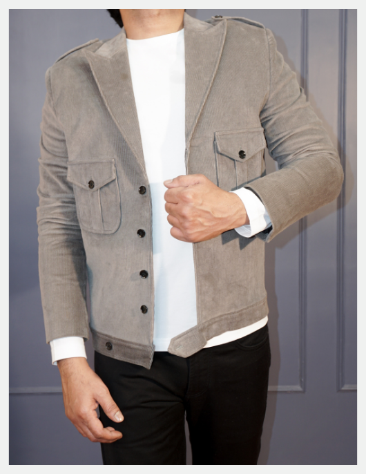 Corduroy Jacket with Lapels