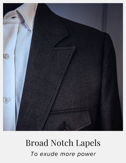Single Breasted Double Button Suit with Patch Pockets