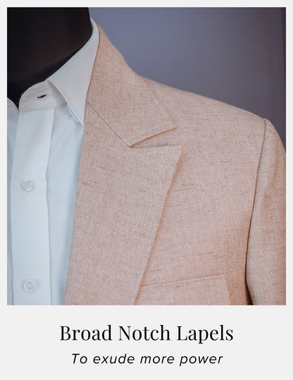 Single Breasted Double Button Suit with Patch Pockets