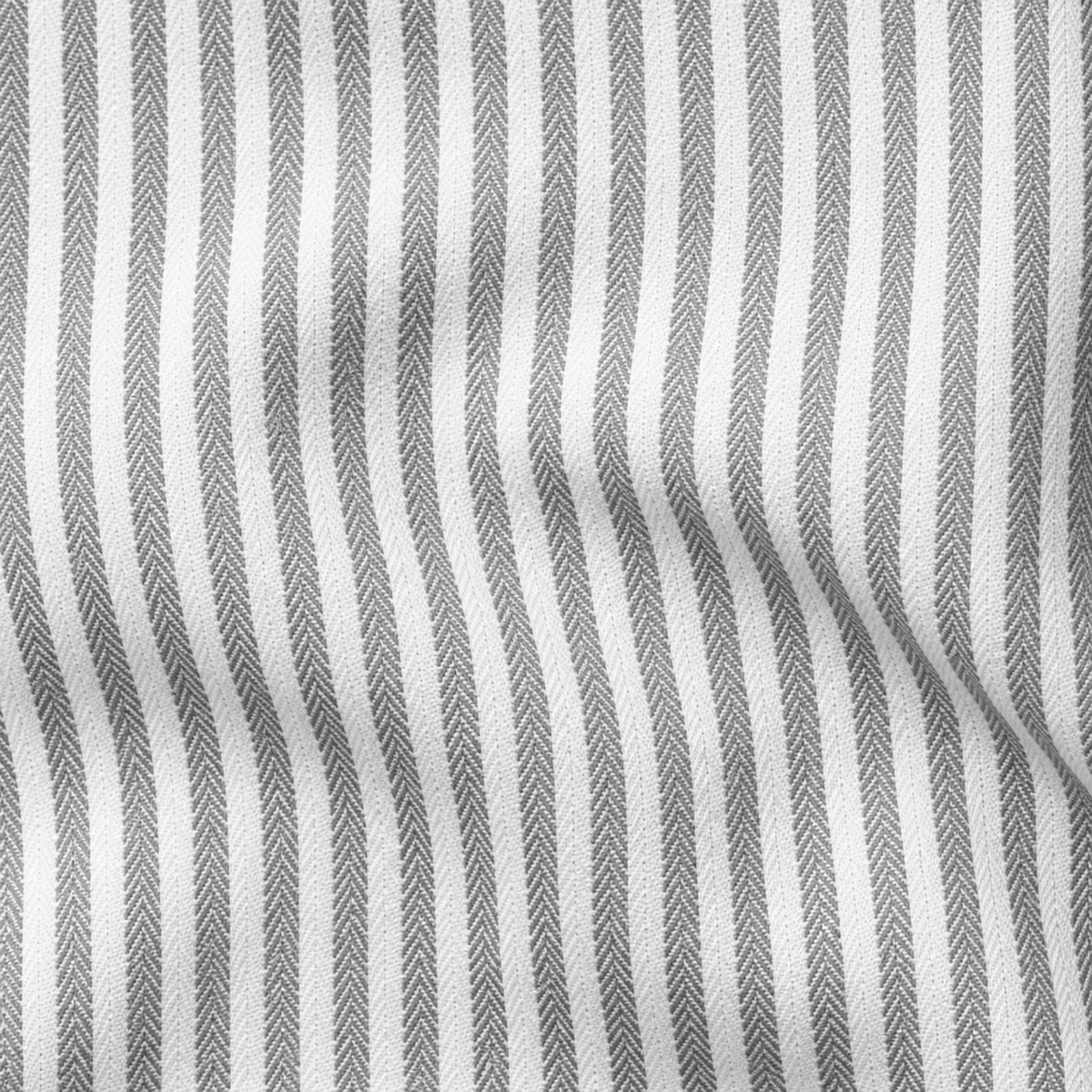 Grey Stripe Egyptian Giza Cotton Formal Shirt for Men – Herringbone Weave & French Cuffs