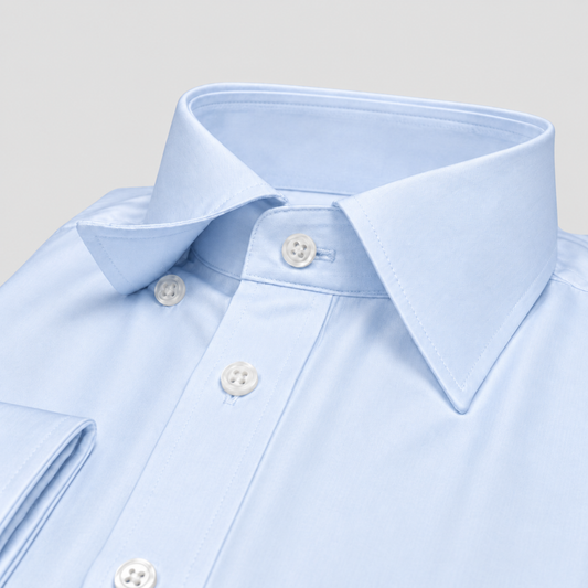 Light Blue Premium Luxury Cotton Formal Shirt for Men – French Cuffs