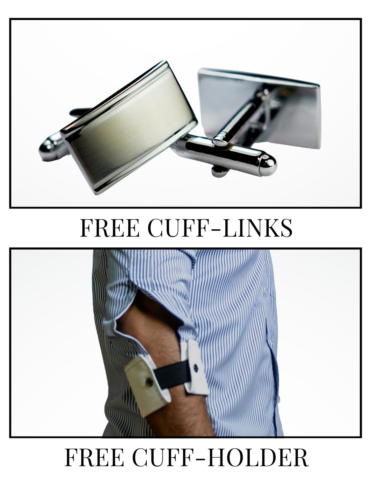 Light Grey Formal Shirt in Cotton Filafil with contrast white collar and french cuffs | Dignity | Free Cuff Links and Cuff Holders