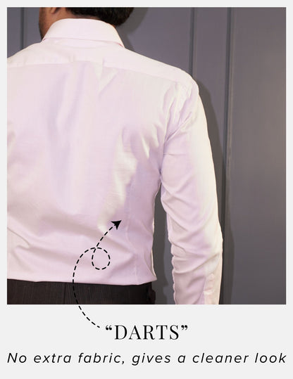 Light Pink Cotton Satin Formal Shirt for Men – French Cuffs | Dignity | Darts at the back to avoid muffin top