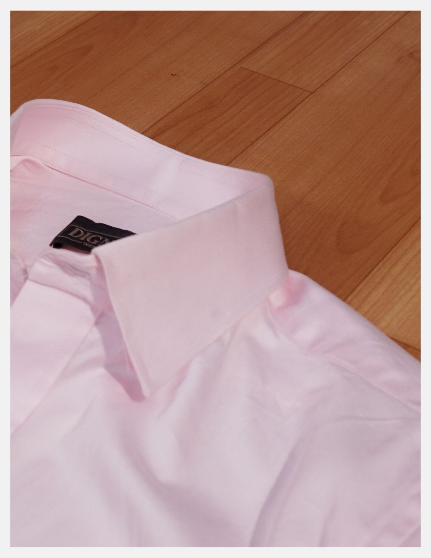 Light Pink Cotton Satin Formal Shirt for Men – French Cuffs | Dignity | Premium Fusible lining View