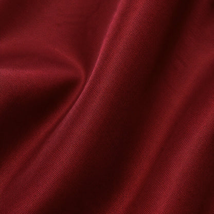 Maroon Cotton Satin Formal Shirt for Men – White Contrast Collar & French Cuffs