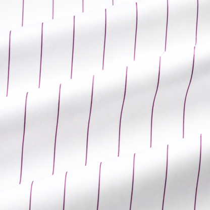 Pink-on-White Stripe Egyptian Giza Cotton Formal Shirt for Men – Twill Weave & French Cuffs