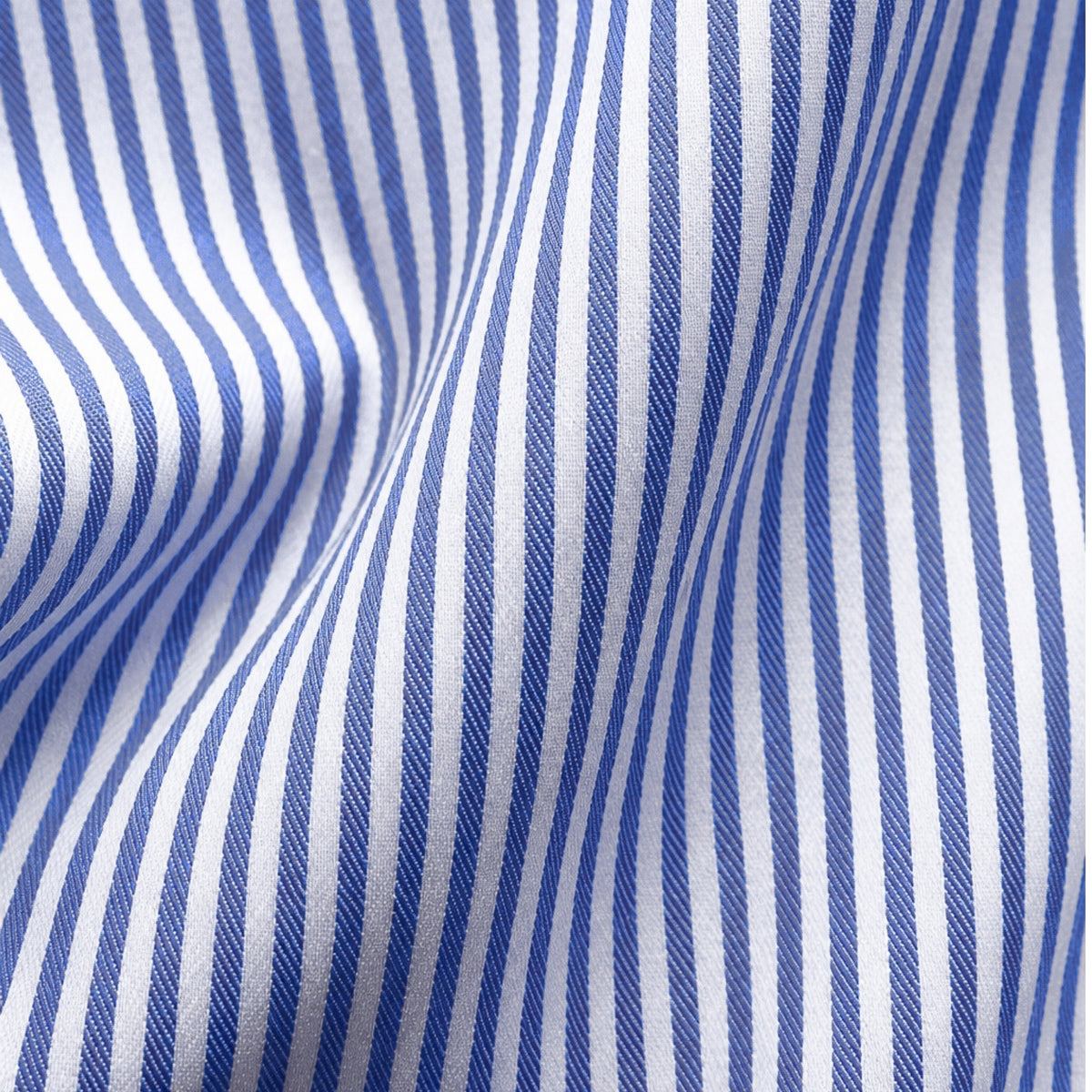 Royal Blue Banker Stripe Formal Shirt for Men – White Contrast Collar & French Cuffs