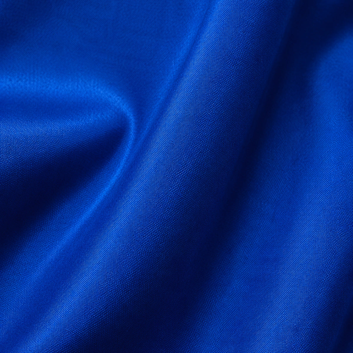 Royal Blue Cotton Satin Formal Shirt for Men – White Contrast Collar & French Cuffs