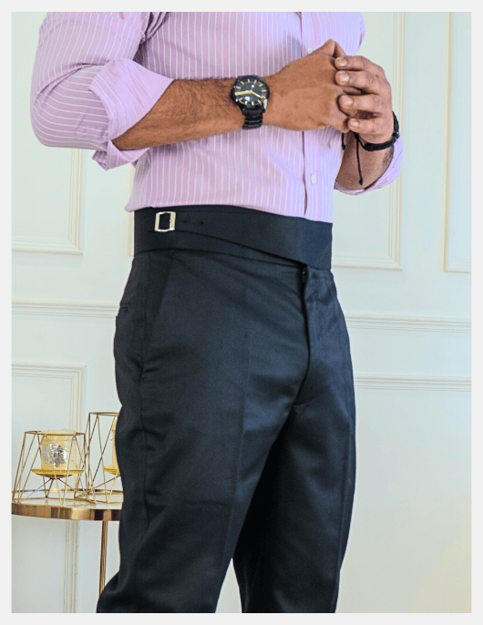 Italian Style Gurkha Trousers  With Side Fastening