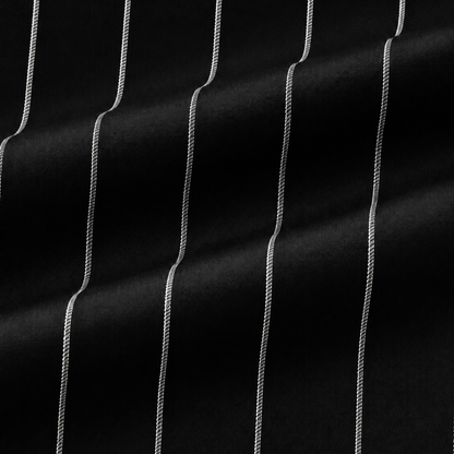 White-on-Black Stripe Egyptian Giza Cotton Formal Shirt for Men – Twill Weave & French Cuffs