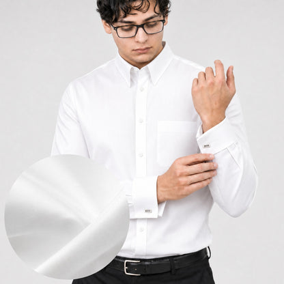 White Giza Cotton Formal Shirt for Men – French Cuffs