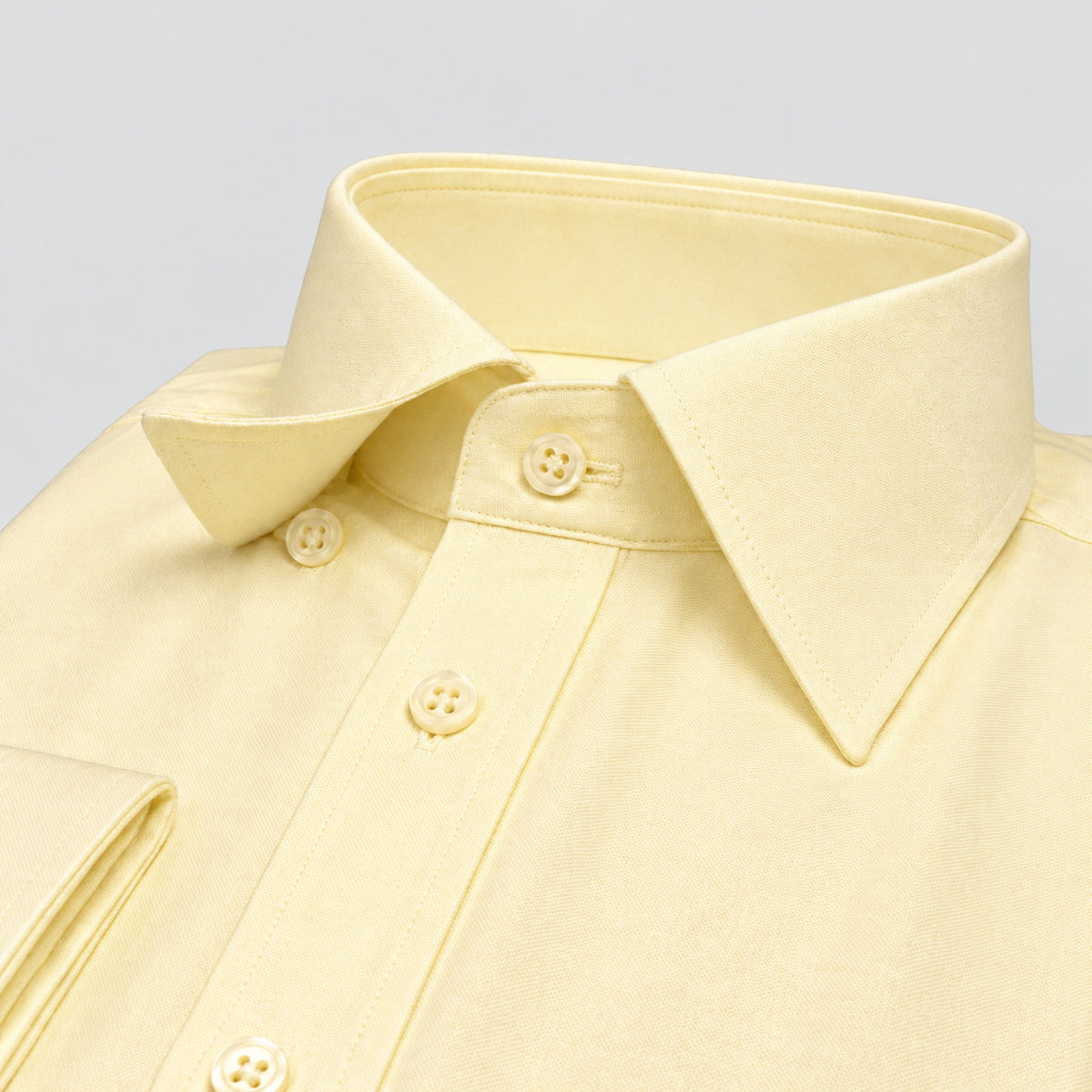 Yellow Oxford Formal Shirt for Men – French Cuffs
