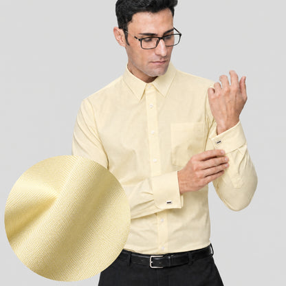Yellow Oxford Formal Shirt for Men – French Cuffs