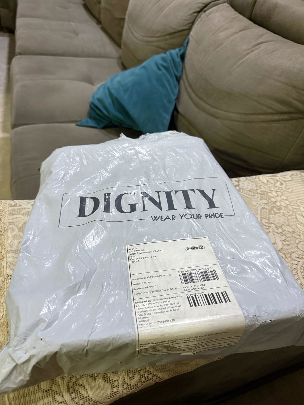 ArchitMehtani wearing the Dignity Black Cotton Satin Shirt
