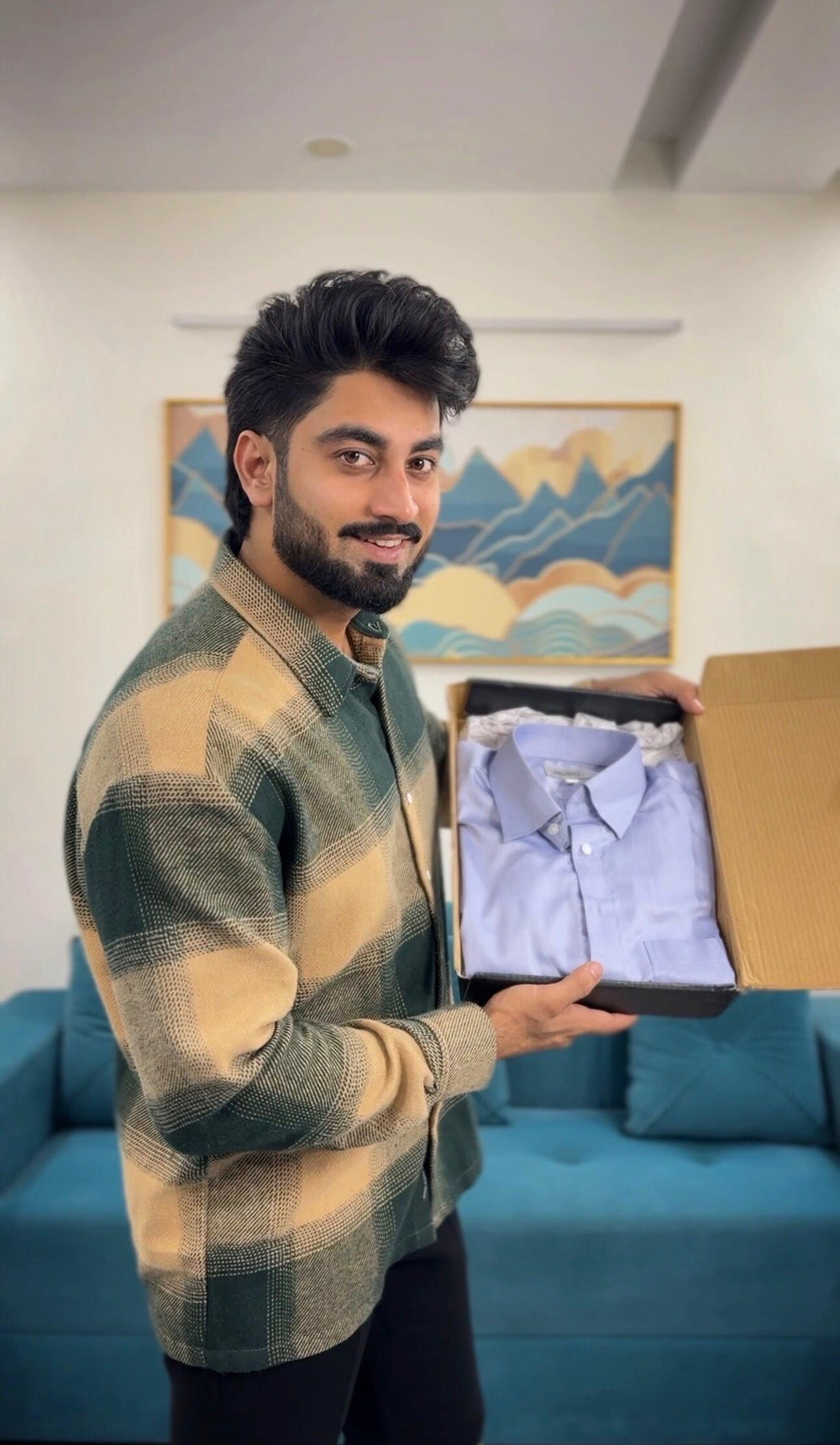 Ujjwal Saraswat wearing the Dignity Light Blue Cotton Shirt
