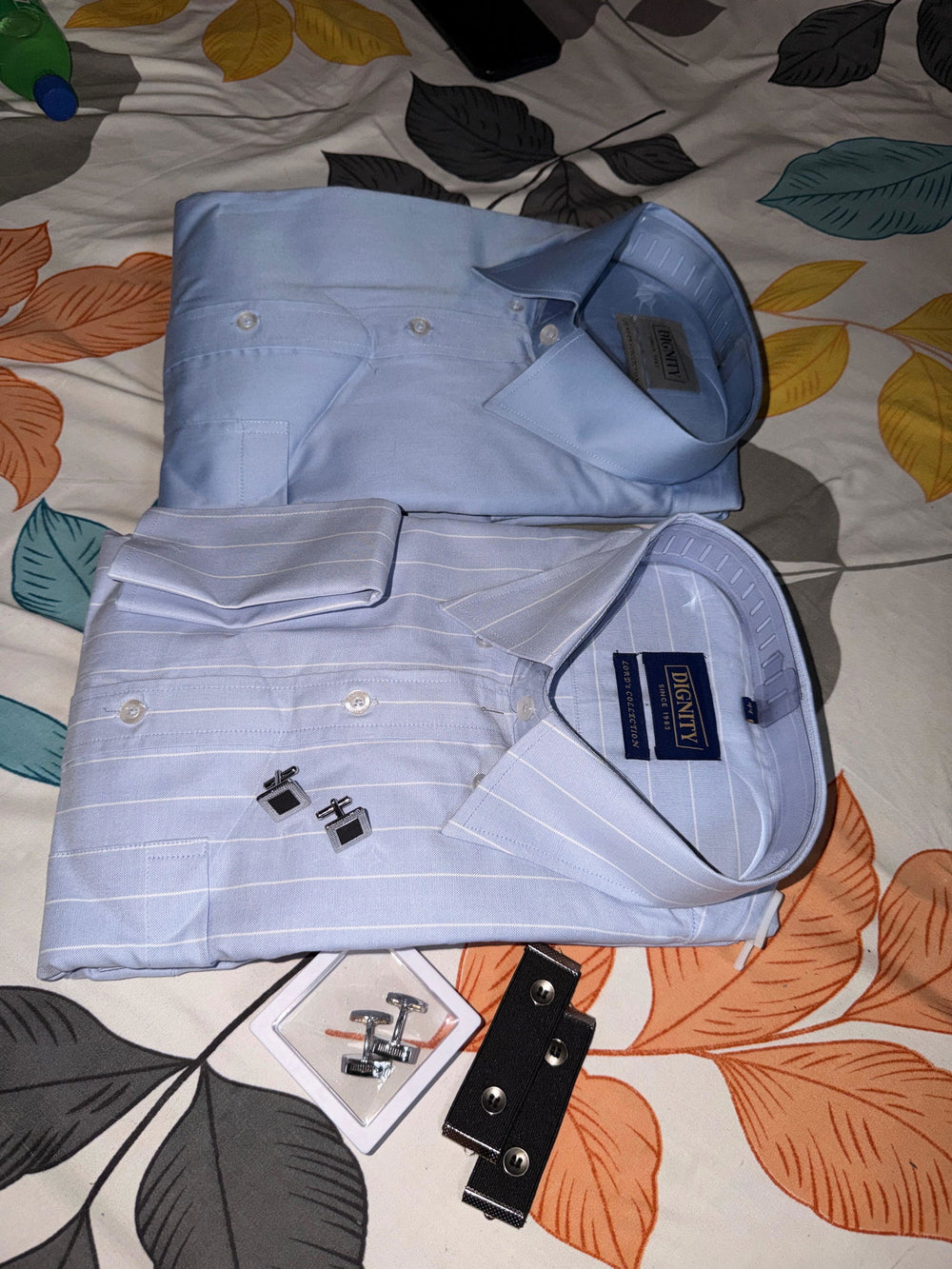 Rabina Debbarma wearing the Dignity Light Blue Stripe Shirt