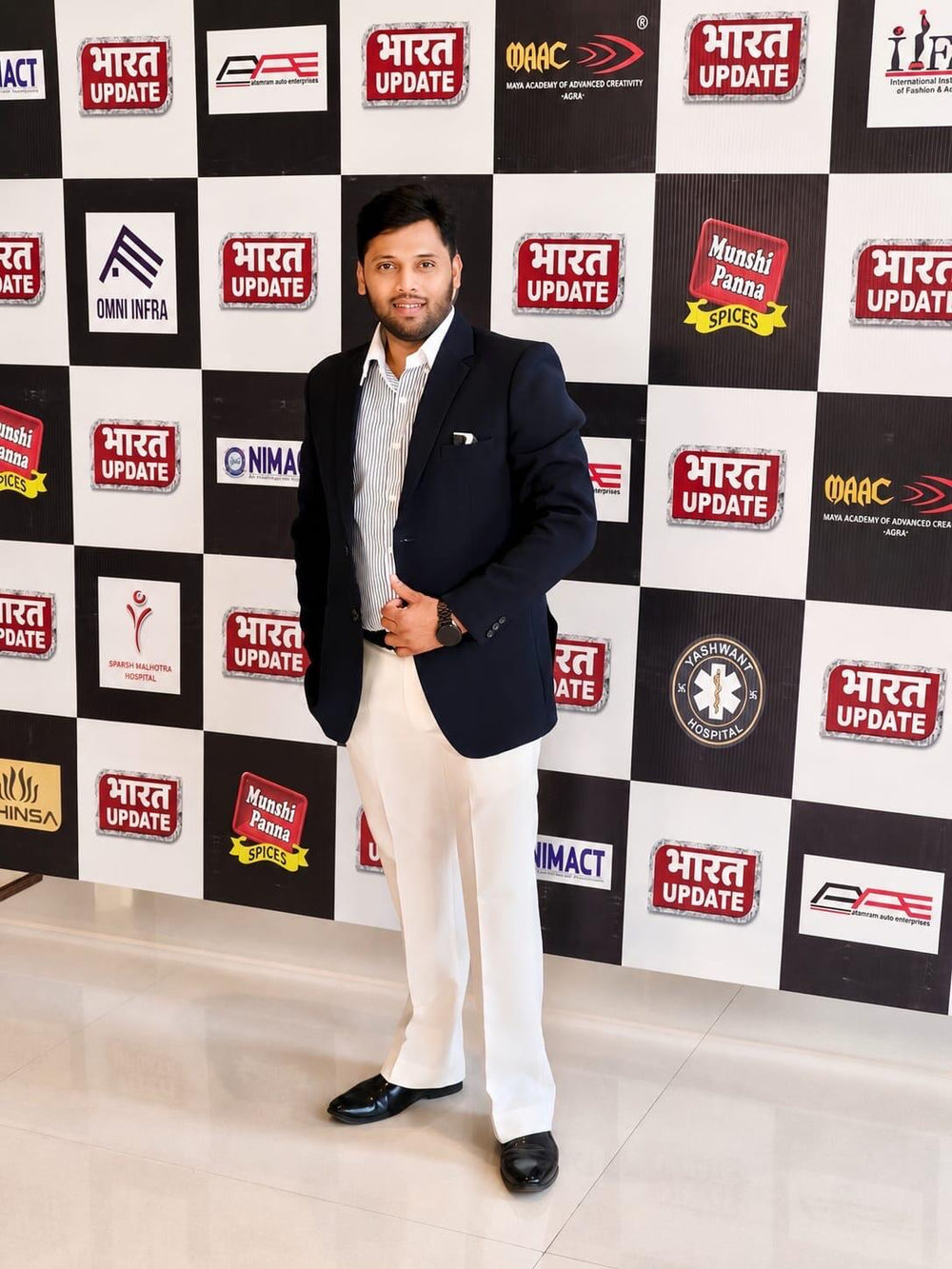 Ashok Kr wearing the Dignity Royal Blue Banker Shirt