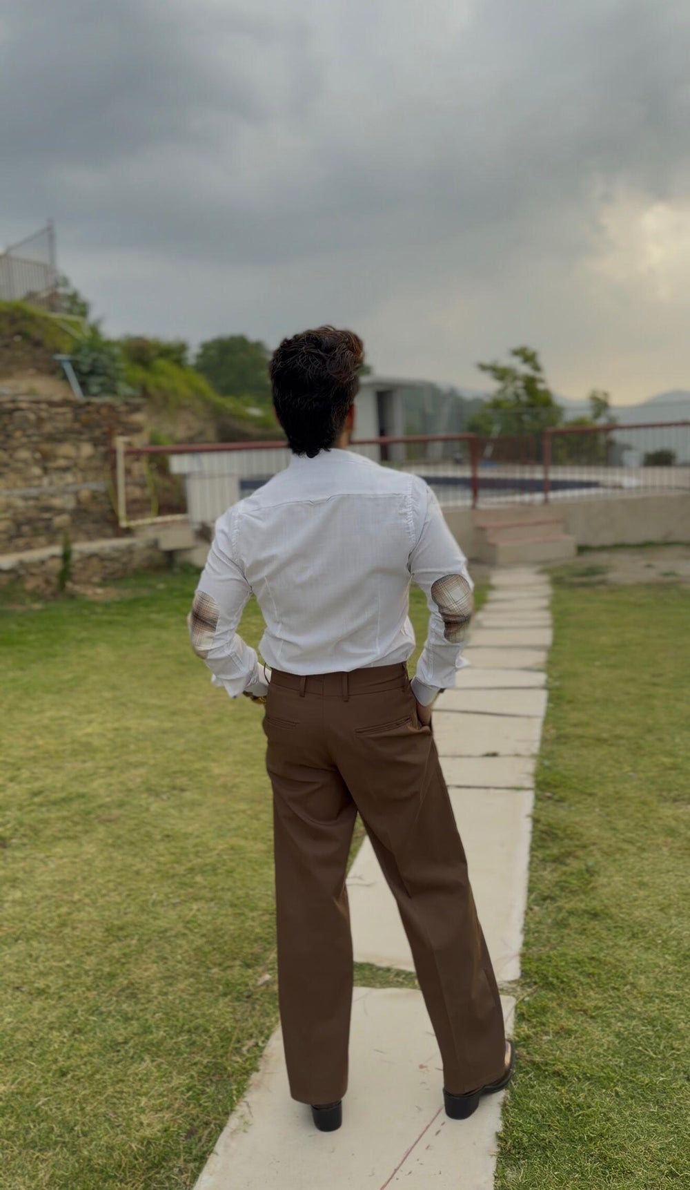 Ankit wearing the Dignity White Linen Shirt
