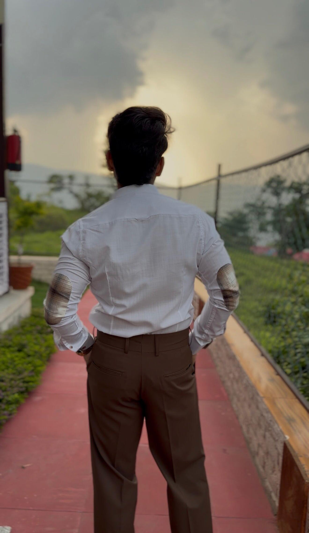 Ankit wearing the Dignity White Linen Shirt