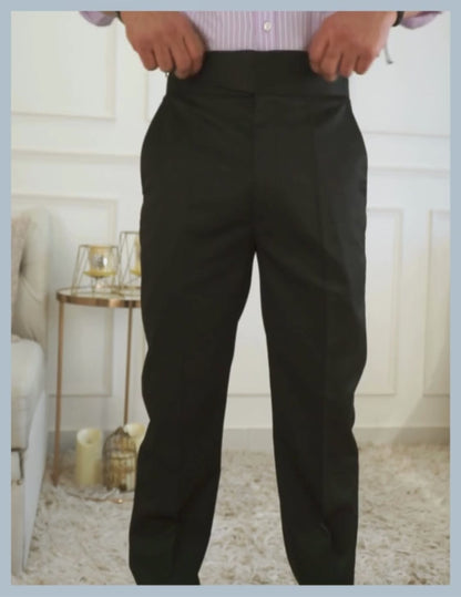Italian Style Gurkha Trousers  With Side Fastening