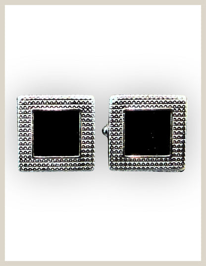 silver cufflinks for formal shirts | Dignity | close-up