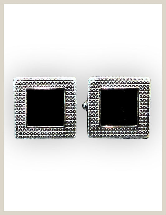 silver cufflinks for formal shirts | Dignity | close-up